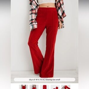 American Eagle Aerie Velour Flare Pants NWT